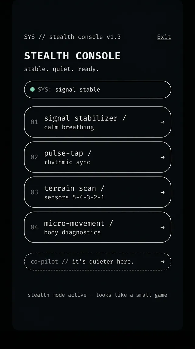 Goblinaut stealth console
